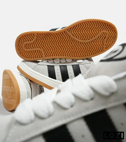 کفش کتانی مردانه و زنانه طوسی مشکی ADIDAS Campus مدل 5303