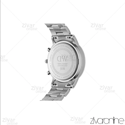 ساعت دنیل ولینگتون آیکونیک لینک مردانه سه موتوره نقره ای مشکی 105427