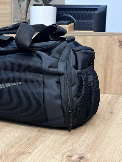 ساک ورزشی پارچه دیبا مشکی سایز متوسط کد 1835