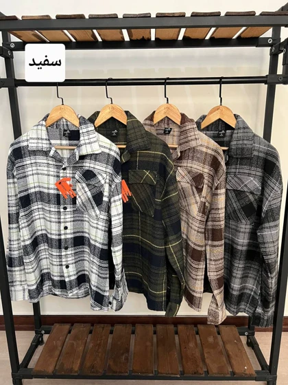 پیراهن پشمی چهارخونه 2608