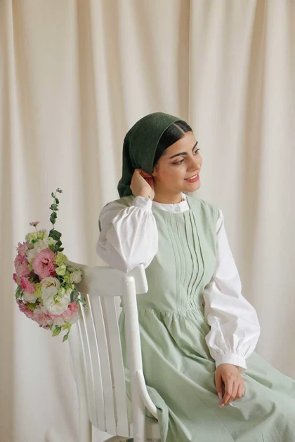 سارافون کلوش بلند لینن مدل سلما