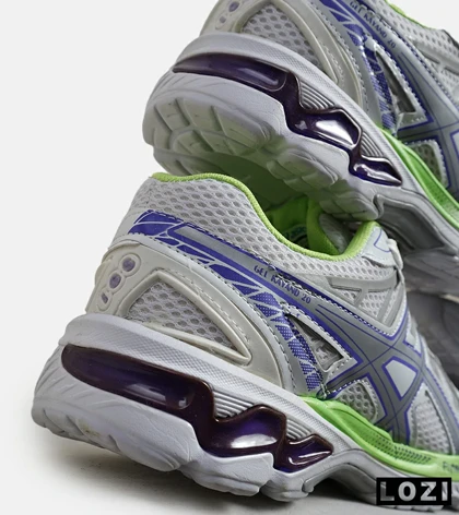 کفش کتانی مردانه سفید بنفش لیمویی ASICS KAYANO 20