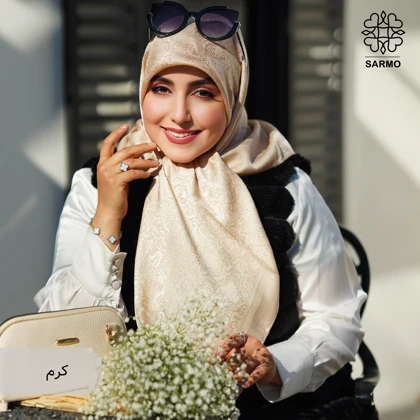 روسری ژاکارد رونا پوست ماری