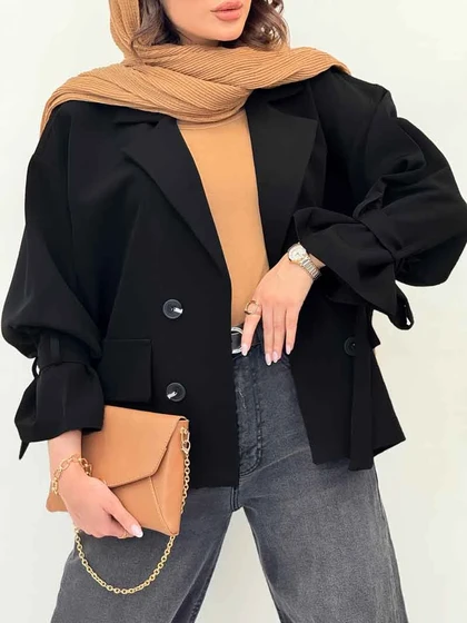 مانتو کتی چهار دکمه آستین بند