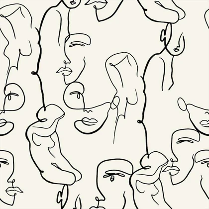 کاناپه تخت شو یک نفره نقاشی مینیمال آبستره مدل M1124