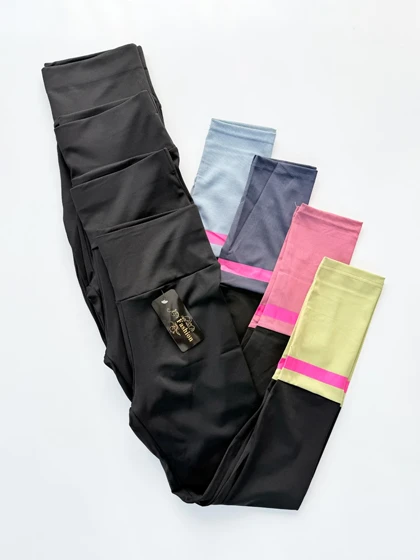 لگ ورزشی فلامنت خط‌دار رنگی