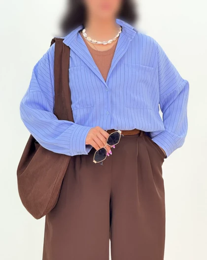 شومیز راه راه سارا(2)کد:5406