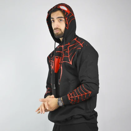 هودی اسپرت مرد عنکبوتی مدل SPL-3L1652 مشکی