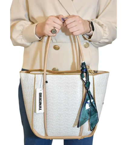 کیف زنانه چرم طرح کنف آرمانی مدل SH-1807