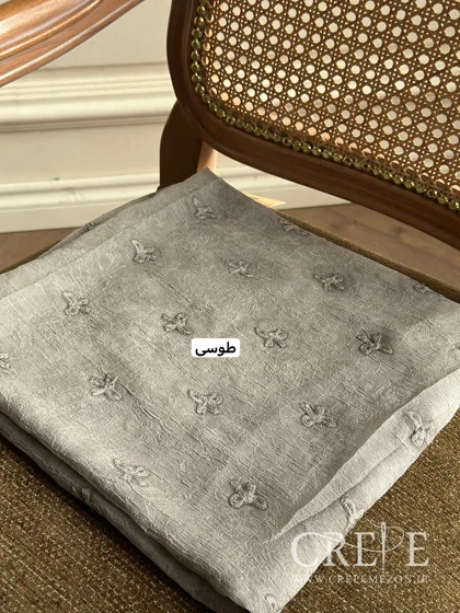 روسری حریرگلدوزی پاپیون