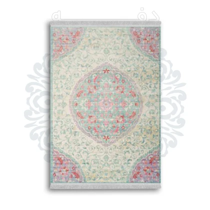 *جدید* فرشینه از جنس پارچه شانل مخمل ترک طرح فانتزی برند دفه کد 1875