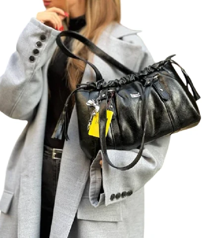 کیف دوشی زنانه مشکی مدل ویهان