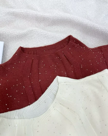 پلیور بافت پولک دوزی کد 5427