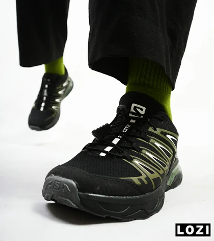 کفش کتانی مشکی سبز Salomon X ULTRA