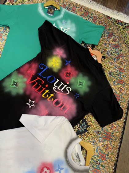 تیشرت لانگ گلدوزی لویزویتون