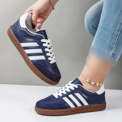 کتانی اسپرت زنانه مدل آدیداس سامبا Adidas رنگ سرمه‌ای کد 51461