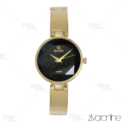 ساعت داتیس زنانه بند حصیری طلایی صفحه اکلیلی 103743