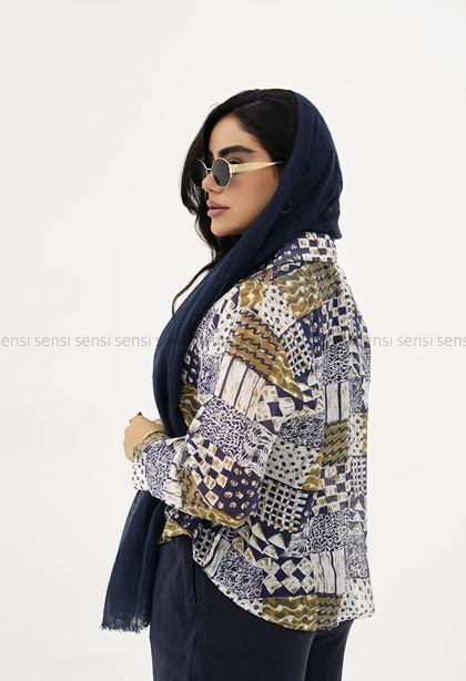 شومیز زنانه شیشه ای طرح دار کد1006203