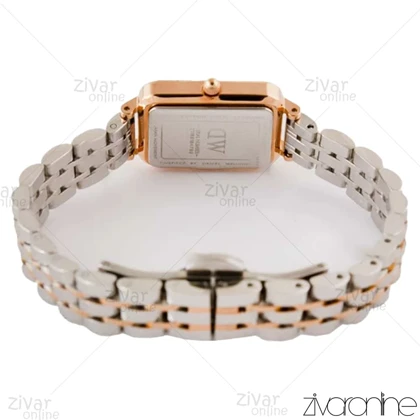 ساعت دنیل ولینگتون زنانه دورنگ رزگلد صفحه مشکی 104131