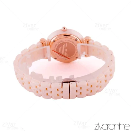 ساعت امپریو آرمانی زنانه صورتی سرامیکی 105014