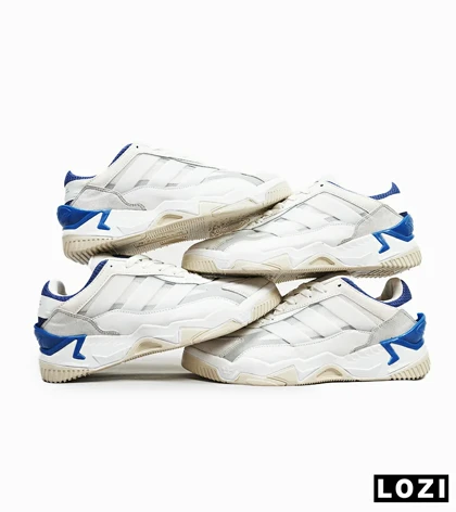 کفش کتانی مردانه سفید طوسی آبی ADIDAS niteball 2.0