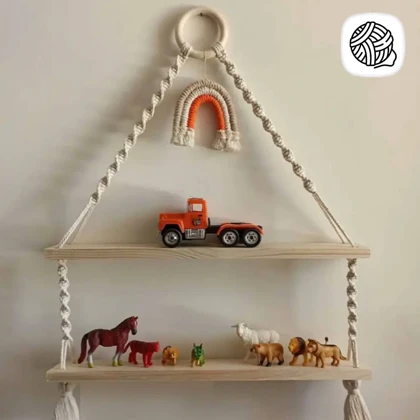 شلف مکرومه بافی 2 طبقه اتاق کودک مدل آرتین