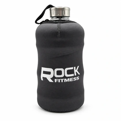قمقمه ورزشی باشگاه دو لیتری مدل راک Rock رنگ طوسی