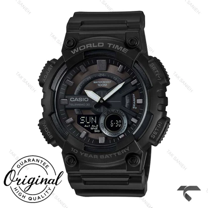 ساعت کاسیو مردانه AEQ-110W-1BV اصل مشکی Casio-11854-G