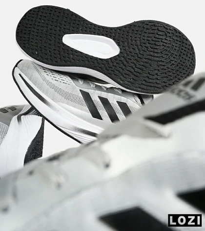 کفش کتانی مردانه و زنانه طوسی مشکی ADIDAS BONCE