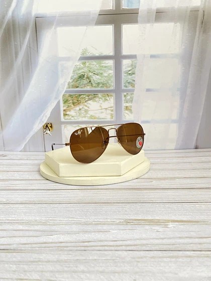 عینک آفتابی ری‌بن RB3025 Aviator پلاریزه فریم فلزی، عدسی کریستال، سایز 58