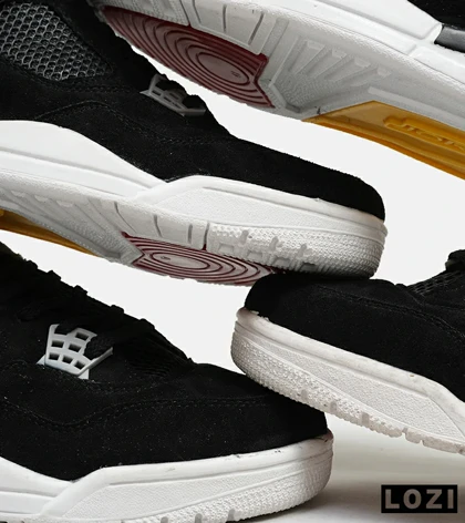 کتانی ساق‌دار مردانه مشکی Nike air jordan 4
