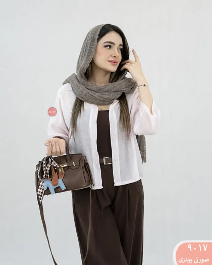 شومیز باکسی شیشه ای زنانه 9017 | الینور