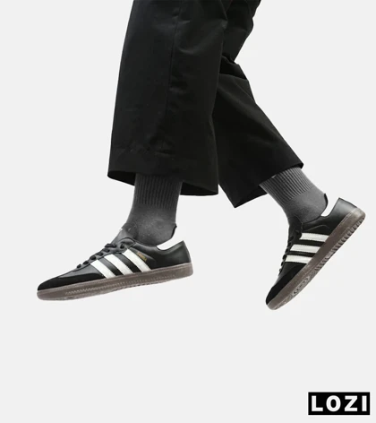 کفش کتانی مردانه و زنانه مشکی قهوه ای ADIDAS Samba مدل 4234