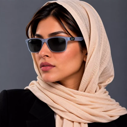 عینک آفتابی ری بن فریم مستطیل طوسی پلاریزه P 3337/6
