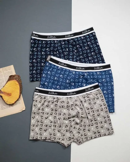 شورت مردانه نیم پا طرح دلفین سیلکا