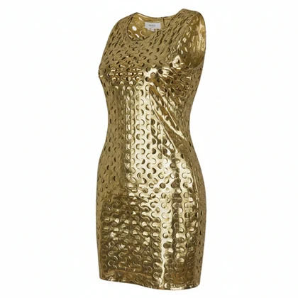 پیراهن زنانه فلسی مدل دیسکویی طلایی ویتاریتا