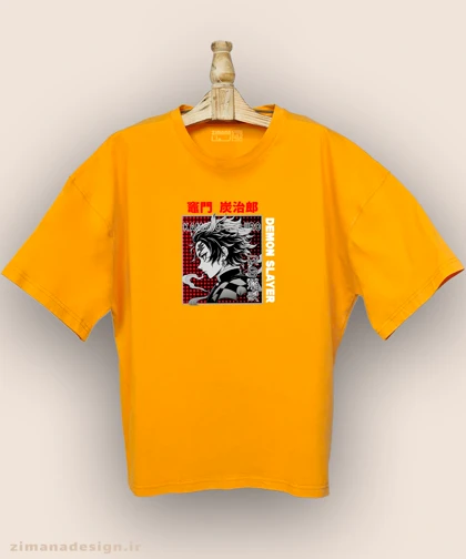 تیشرت لش مردانه و زنانه طرح شیطان کش شخصیت تانجیرو کد 937