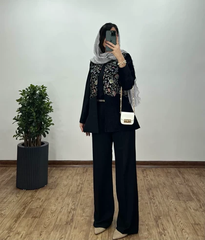 مانتو مجلسی سوزندوزی کد2428