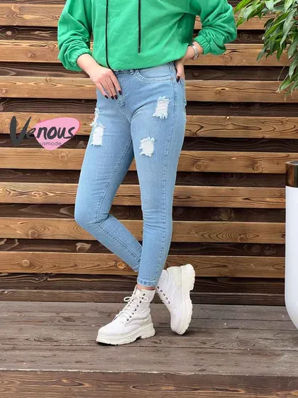 شلوار جین اسکینی زاپ‌دار