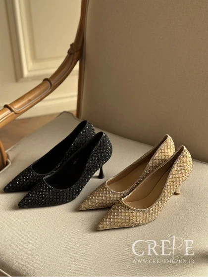 کفش مجلسی نگینی پاشنه 7/5 سانت