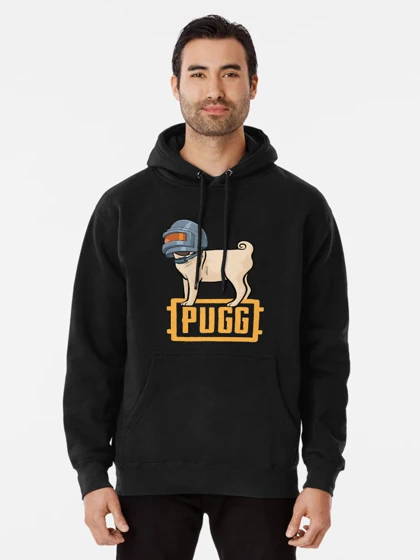 هودی طرح PUGG Cute Funny Pug Wearing