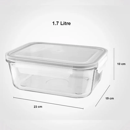 ست ظرف شیشه ای مستطیل 6پارچه لیمون