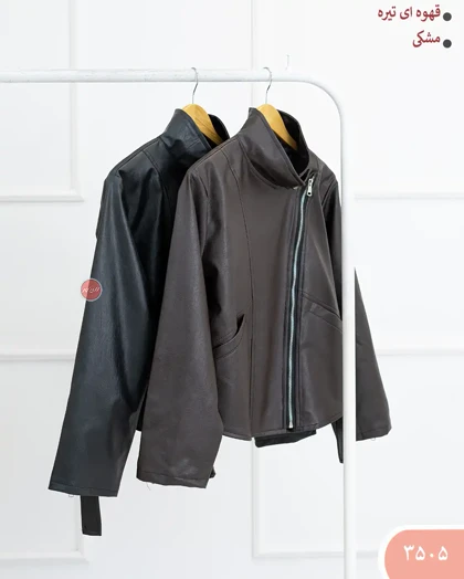 کت چرم یقه ایستاده 3505