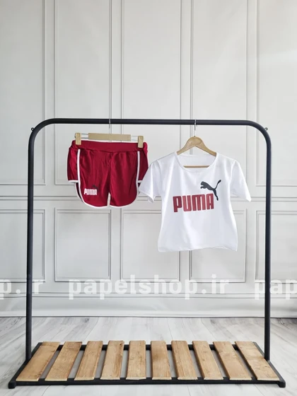 ست کراپ و شورتک طرح پوما Puma