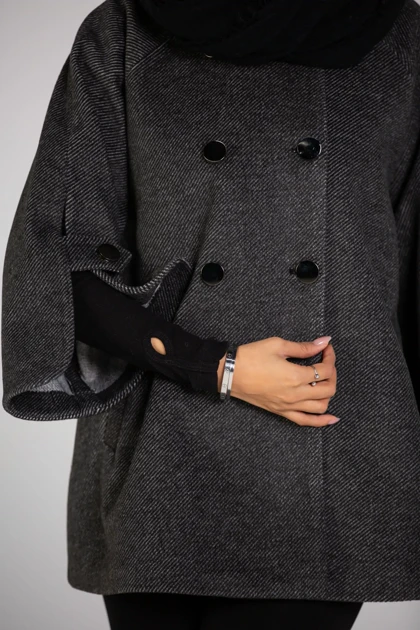 پالتو یقه ایستاده 6 دکمه