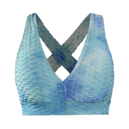 نیم‌تنه ورزشی زنانه مدل CT3562 فیروزه ای