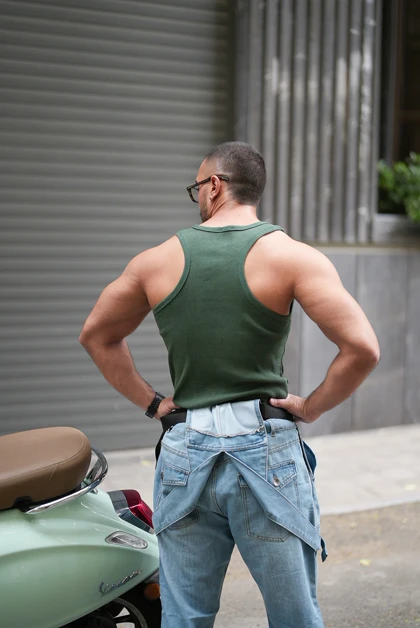 رکابی تنک تاپ قهرمانی آیسان اسلامی سبز تیره