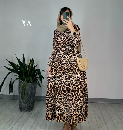 پیراهن مانتویی شکوفه با ارسال رایگان