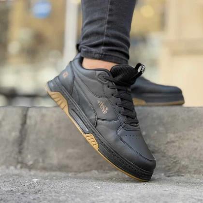 کتانی 361 مشکی کرم سایز بزرگ کد 6288