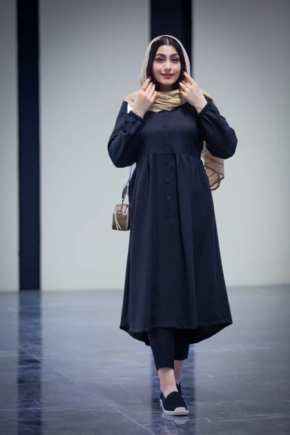 مانتو لوئیز جودون یقه هفت بلند